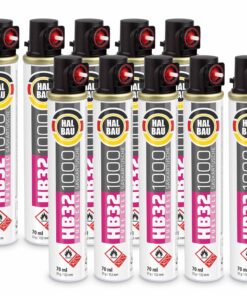 HALBAU Gaskartusche für gasbetriebene Setzgeräte Ersatzgas 152mm/74ml HB32 - 10 Stk.