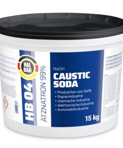 Rohrreiniger Ätznatron Entfetter Perlen Caustic Soda 15Kg Eimer Seifenindustrie HALBAU HB04