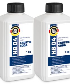 Rohrreiniger Ätznatron Entfetter Perlen Caustic Soda 2x1Kg Flasche Seifenindustrie HALBAU HB04