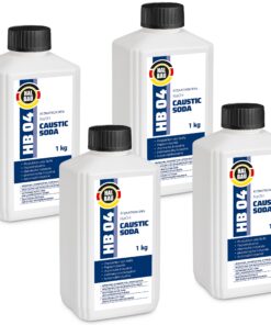 Rohrreiniger Ätznatron Entfetter Perlen Caustic Soda 4x1Kg Flasche Seifenindustrie HALBAU HB04
