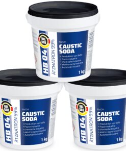 Rohrreiniger Ätznatron Entfetter Perlen Caustic Soda 3x1Kg Eimer Seifenindustrie HALBAU HB04