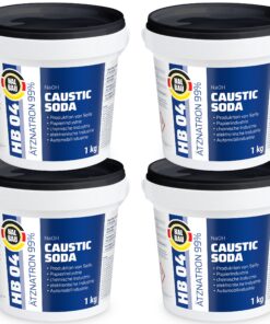 Rohrreiniger Ätznatron Entfetter Perlen Caustic Soda 4x1Kg Eimer Seifenindustrie HALBAU HB04