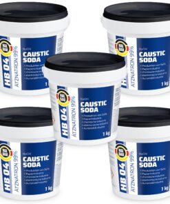 Rohrreiniger Ätznatron Entfetter Perlen Caustic Soda 5x1Kg Eimer Seifenindustrie HALBAU HB04