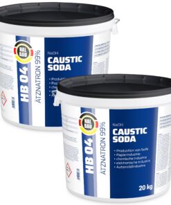 Rohrreiniger Ätznatron Entfetter Perlen Caustic Soda 2x20Kg Eimer Seifenindustrie HALBAU HB04