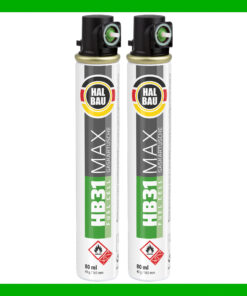 Gaskartusche für Nagler 2x 165mm | 80ml Fuel Cell Ersatzgas grün Ring HB31