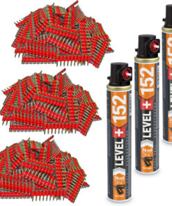 Set: 3000 St. Betonnägel 19mm/ Ø2,6mm für Gasnagler + 3 St. Ganzjahresgas Gaspatrone 152mm/ Ø32mm, Gaskartusche, Fuel Cell, HB42_LEVEL+152