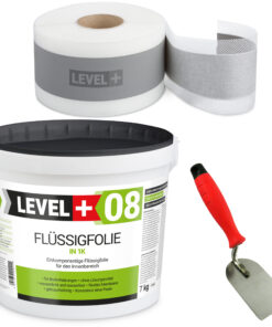 Dichtset Abdichtung Set Flüssigfolie 7Kg Bad Dusche Küche LEVEL+ SET02