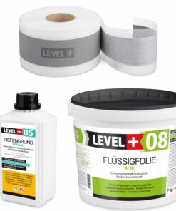 Dichtset Abdichtung Set Flüssigfolie 7Kg Bad Dusche Küche LEVEL+ SET03