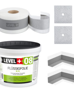 Dichtset Abdichtung Set Flüssigfolie 7Kg Bad Dusche Küche LEVEL+ SET05