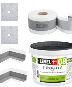 Dichtset Abdichtung Set Flüssigfolie 4Kg Bad Dusche Küche LEVEL+ SET07