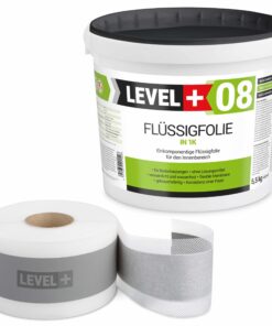Dichtset Abdichtung Set Flüssigfolie 5,5Kg Bad Dusche Küche LEVEL+ SET11
