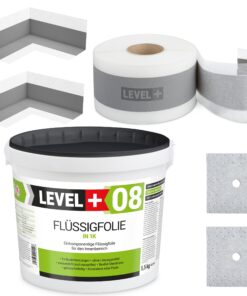 Dichtset Abdichtung Set Flüssigfolie 5,5Kg Bad Dusche Küche LEVEL+ SET13