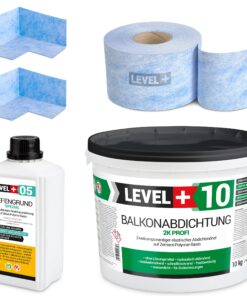 DichtSet 10kg Balkonabdichtung 2K Badabdichtung, Dusche, Treppe, LEVEL+ SET27