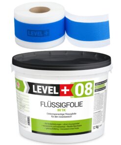Dichtset Flüssigfolie 7kg Wassersperre Bad Dusche Dichtband Wasserdicht LEVEL+ SET307