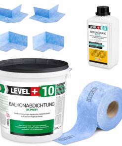 DichtSet 20kg Balkonandichtung 2K Balkon und Terrassen ca. 6m² Dichtband LEVEL+ SET30
