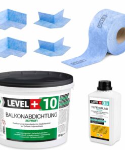 DichtSet 14kg Balkonandichtung 2K Balkon und Terrassen ca. 4m² Dichtband LEVEL+ SET31