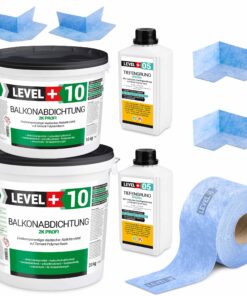 DichtSet 30kg Balkonandichtung 2K Balkon und Terrassen ca. 10m² Dichtband LEVEL+ SET32
