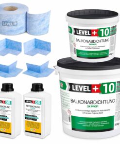 DichtSet 24kg Balkonandichtung 2K Balkon und Terrassen ca. 8m² Dichtband LEVEL+ SET33