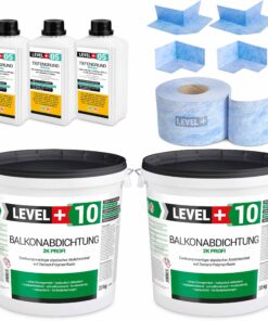 DichtSet 40kg Balkonandichtung 2K Balkon und Terrassen Dichtband LEVEL+ SET34