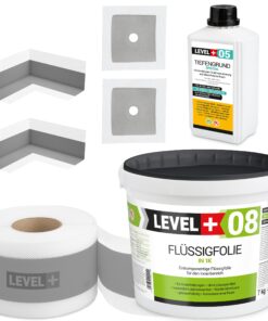 Dichtset für Duschabdichtung Bad Abdichtung Flüssigfolie 7kg Dichtband SET53