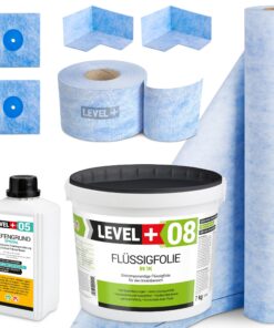Dichtset Flüssigfolie 7kg Dichtband Dichtbahn für Dusch und Bad Abdichtung SET58