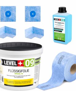 Dichtset Abdichtung Dichtband Flussigfolie 7kg Dusche Bad Balkon LEVEL+ SET64