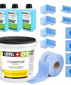 Dichtset Spezial Flüssigfolie 16kg Abdichtung Balkon Dusche Innen Außen LEVEL+ SET68