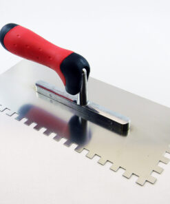 Profi Zahnkelle 8x8mm Zahnung Edelstahl 0,7mm Blatt Glättekelle 280x130mm 2 Komponenten Handgriff CONTOO