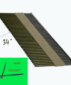 Alternative view of SET Streifennägel 34° D-Kopf blank 3,1x90mm glatt 2200 St. HB43 + 2x Gaskartusche 165mm HB31