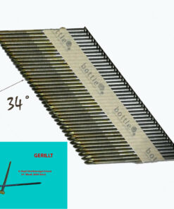 Streifennägel 34° D-Kopf blank 2,8x63mm gerillt 3000 St. papiergebunden für Gasnagler HB43