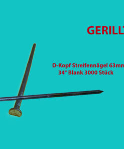 Alternative view of Streifennägel 34° D-Kopf blank 2,8x63mm gerillt 3000 St. papiergebunden für Gasnagler HB43