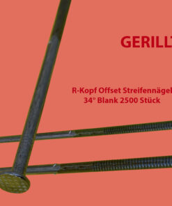 Alternative view of SET Streifennägel 34° R-Kopf blank 3,1x90mm gerillt 2500 Nägel + 2x Gas 165mm HB31