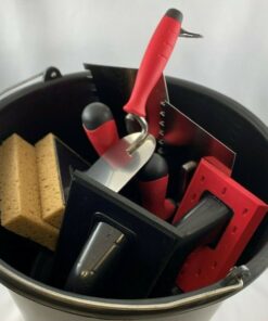 Fliesen Fugbox 8 teilig Fliesenleger Zahnkellen Baueimer Fliesenwaschbrett Handwerkerset ConToo CT02