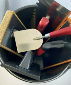 Fugbox 6 teilig Waschset Baueimer Fliesenlegerset Zahnkelle Spachtelkelle Holzgriff ConToo CT02