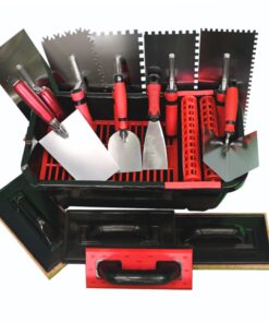 Fliesen Fugbox Fliesenleger Set 15teilig Waschset Waschbox Zahnkellen Spachtel Fugbrett Baueimer CT03