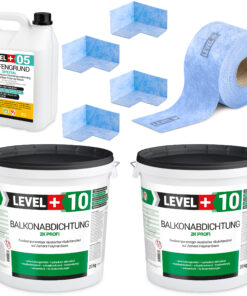 Dicht-Set 13m² Terrasse 40kg Balkonandichtung 2K Plus, Balkon, Bad, Sauna LEVEL+ SET36