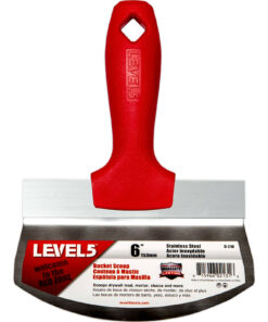 LEVEL5 Eimerschaber Reiniger Spachtel Blatt 153mm aus rostfreiem Edelstahl 5-210