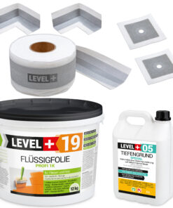 Dichtset Abdichtung-Set Dusche Bad Flüssigfolie 12kg Dichtband Dehnzone LEVEL+ SET543