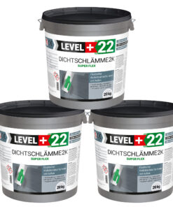 Dichtschlämme 2K Abdichtmörtel 60kg Flex Pool Terrasse Dusche Außen Innen L+22