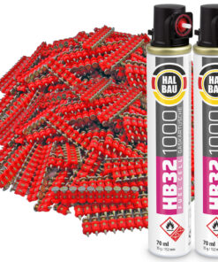 Betonnägel 15mm ø3/2,6 HB42 2000 Stück + 2 St. Gaspatrone HB32