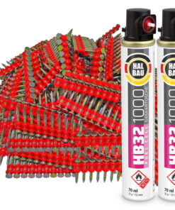 Betonnägel 25mm ø3/2,6 HB42 2000 Stück + 2 St. Gaspatrone HB32