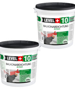 Balkonabdichtung Dichtschlämme 2K Abdichtung Terrasse Balkone Bad 40kg LEVEL+10
