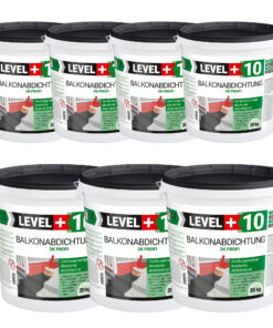 Balkonabdichtung Dichtschlämme 2K Abdichtung Terrasse Balkone Bad 140kg LEVEL+10