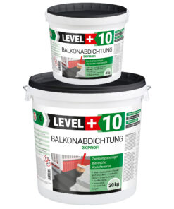 Balkonabdichtung Dichtschlämme 2K Abdichtung Terrasse Balkone Bad 24kg LEVEL+10