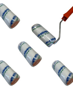 Farbroller Malerwalze 5 St. mit Bügel Farbwalze Mikrofaser Streichroller 10cm