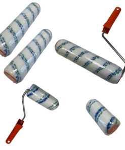 Farbroller Set Malerwalze 100mm x 2St. + 250mm x 3St. mit Bügel 2St. Farbwalze Mikrofaser Streichroller