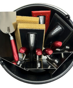 Fliesenlegerset Profi Fugbox 10 teilig Holzgriff Waschset Fliesen Zahnkelle Spachtelkelle Glättekelle Baueimer ConToo CT02