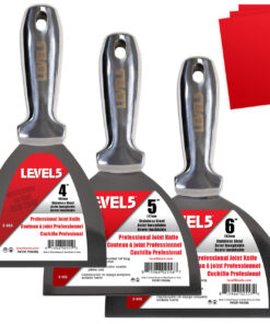 LEVEL5 Spachtel Set 3 Stück Geschweißt Fugenmesser Edelstahl Malerspachtel 5-653