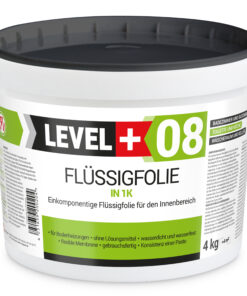 Alternative view of Flüssigfolie in 1K Dichtfolie Abdichtfolie Abdichtung Bad Dusche Küche Wasserdicht 4Kg + Farbroller 10cm LEVEL+08