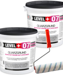 Quarzgrund Putz Grundierung Putzgrund Haftputzgrund 40Kg + Streichroller 25cm Mikrofaser LEVEL+07